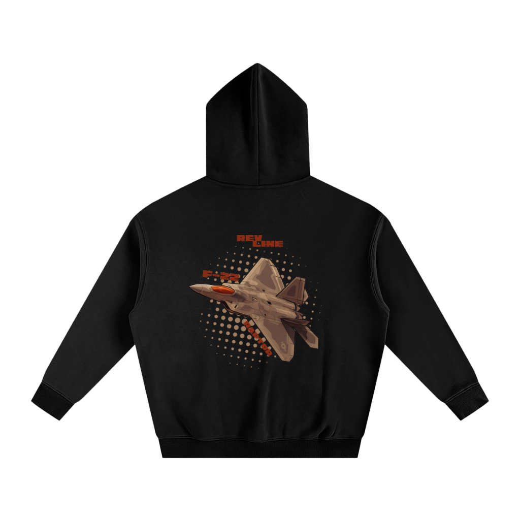 ‘REVLINE’ F-22 RAPTOR OVERSIZED FLEECED HOODIE