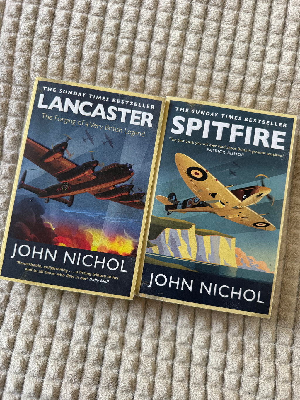 Set of 2 books- Lancaster/ Spitfire by John Nichol